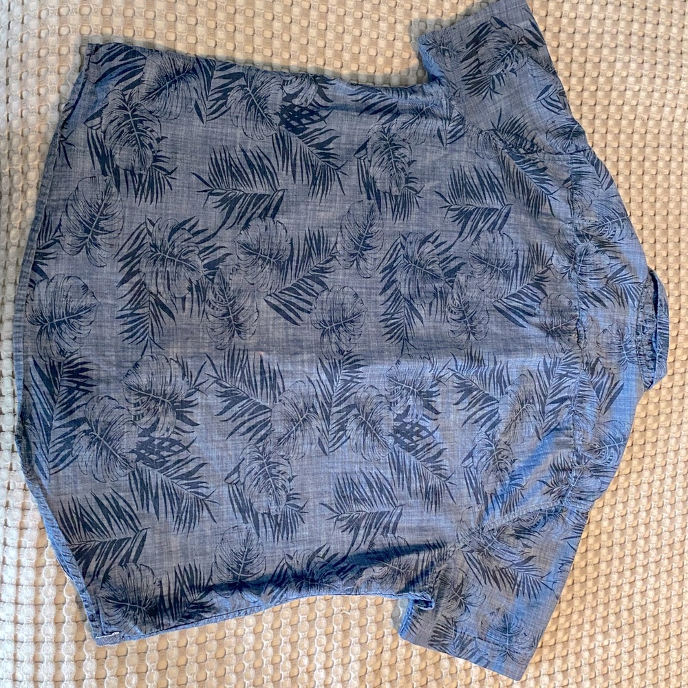 Denim and Flowers button down